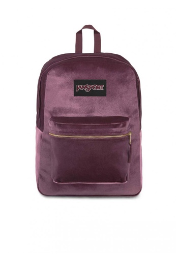 superbreak velvet backpack