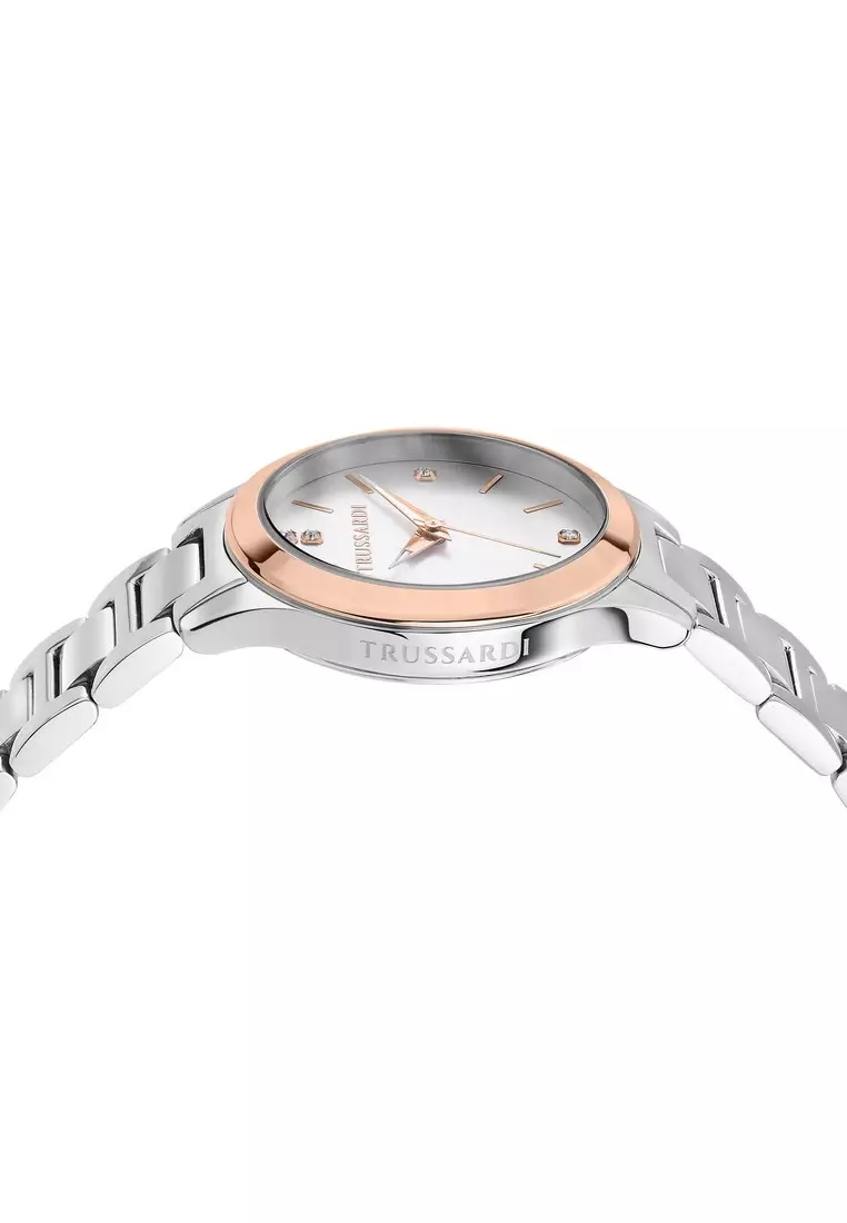 【2 Years Warranty】Trussardi T-SKY 30mm Case Women's Quartz Watch R2453151519