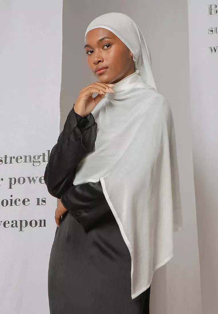 Viscose Pashmina Nour Shawl Broken White NEW