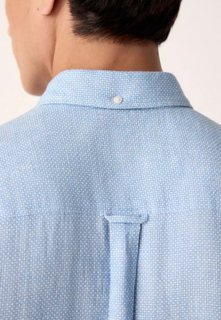 Short Sleeve Linen Blend Shirt Button Down Collar