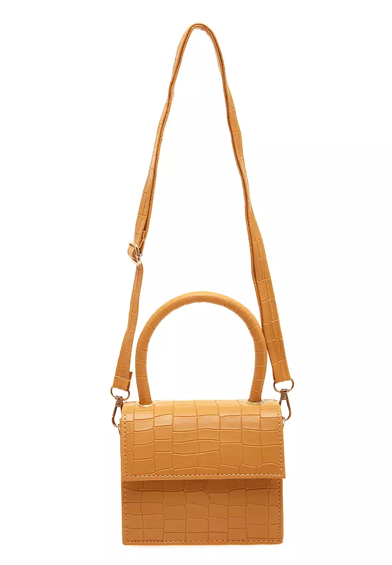 Desi Tas Selempang Premium Tali Panjang Design Simple Woman Bag - Mustard