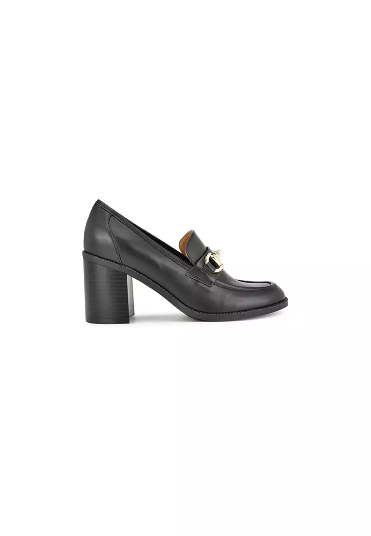 Discount on Nine West  shoes - SKU: Koolo Slip-On Round Toe Block Heel Loafers Black