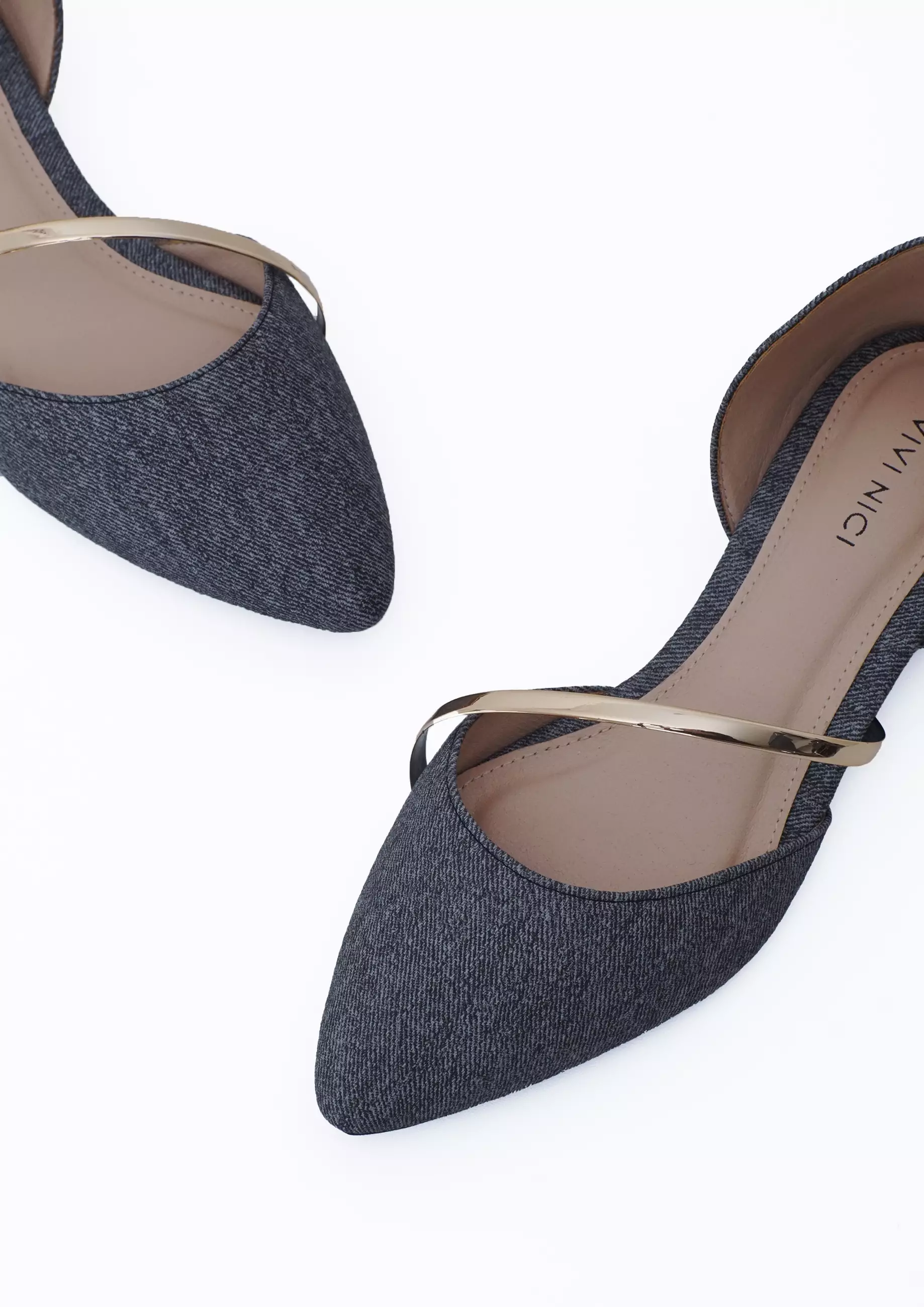 VIVI NICI - Angelique Sepatu Wanita Hak 3 cm Grey Flannel