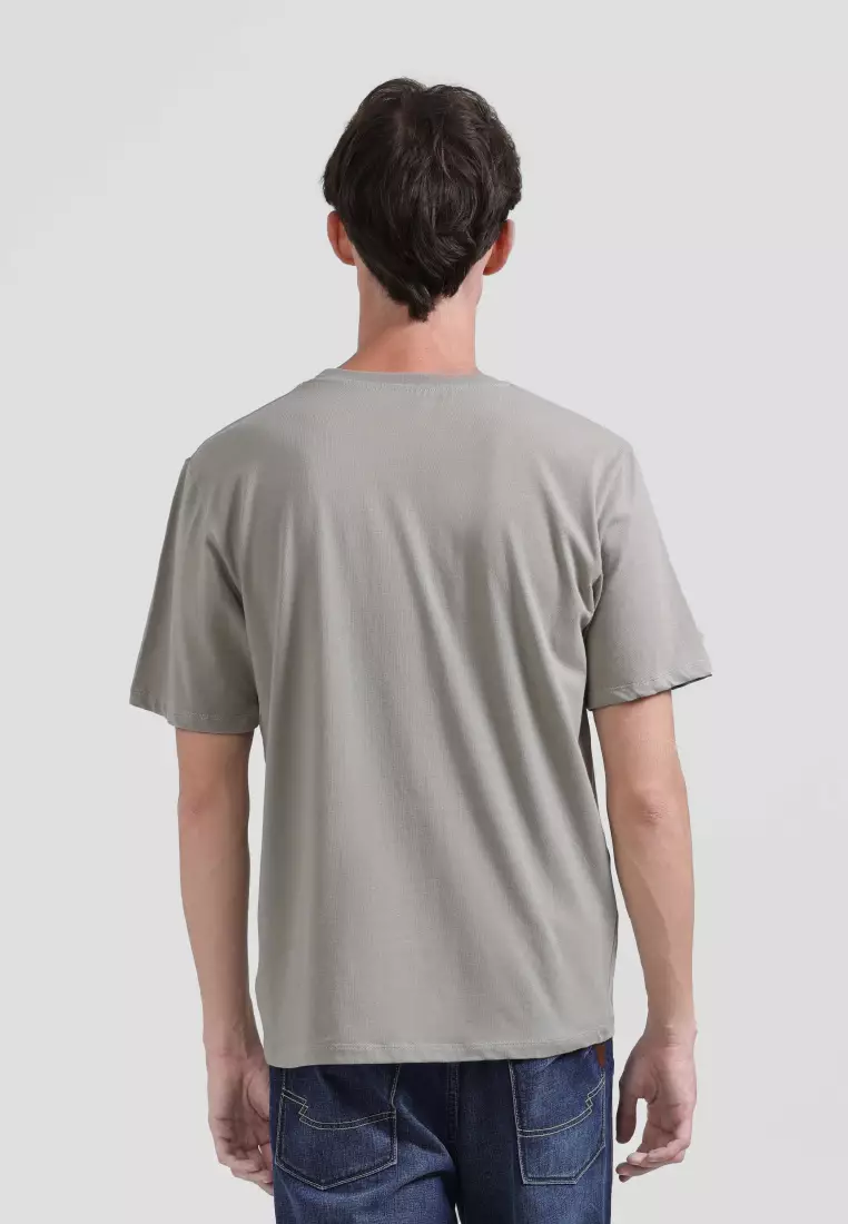 Emba Denim - Gigas Kaos Pria Printing Regular Fit  Grey