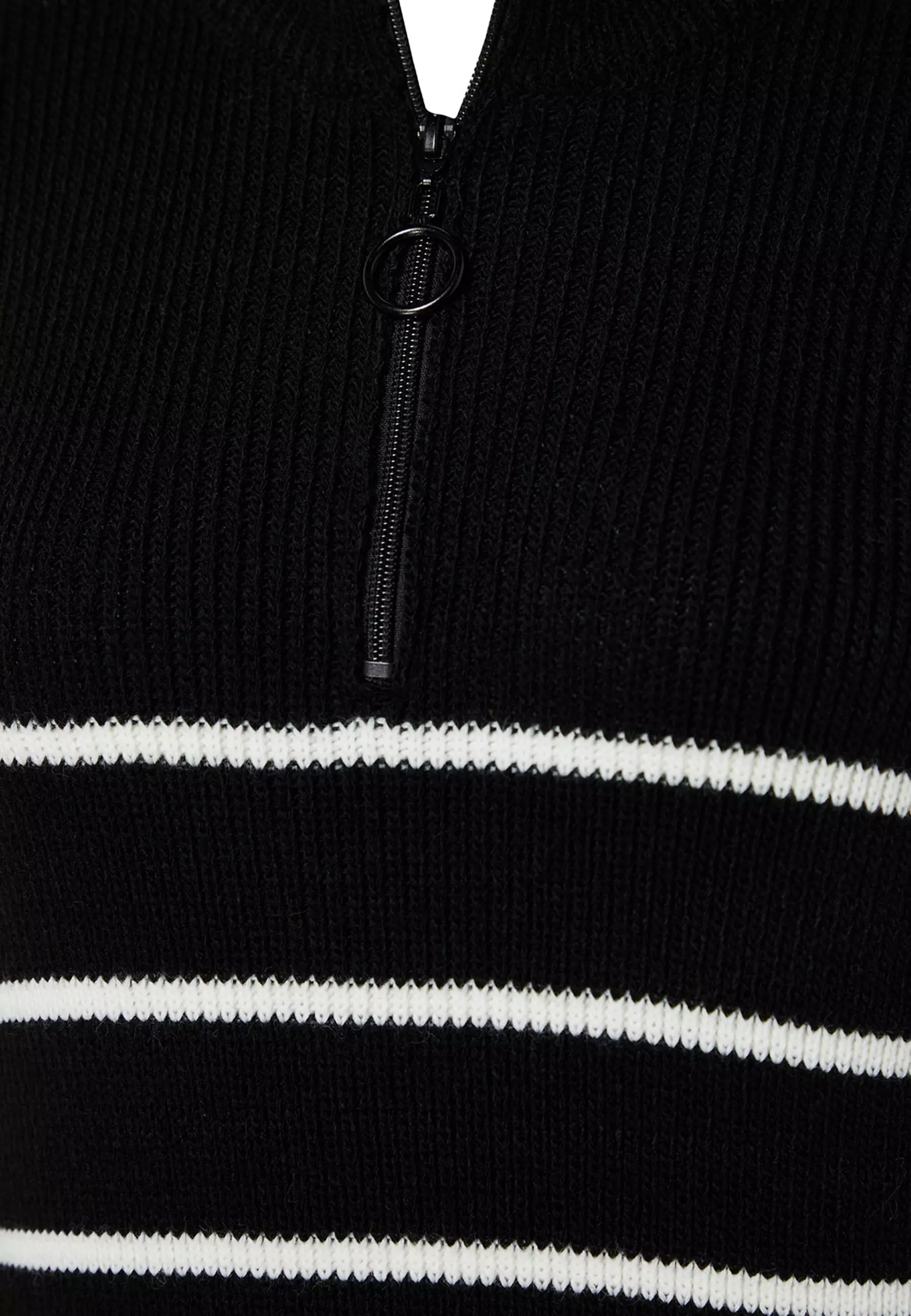 Jual Trendyol Striped Sweater Dress with Zipper Detail Original