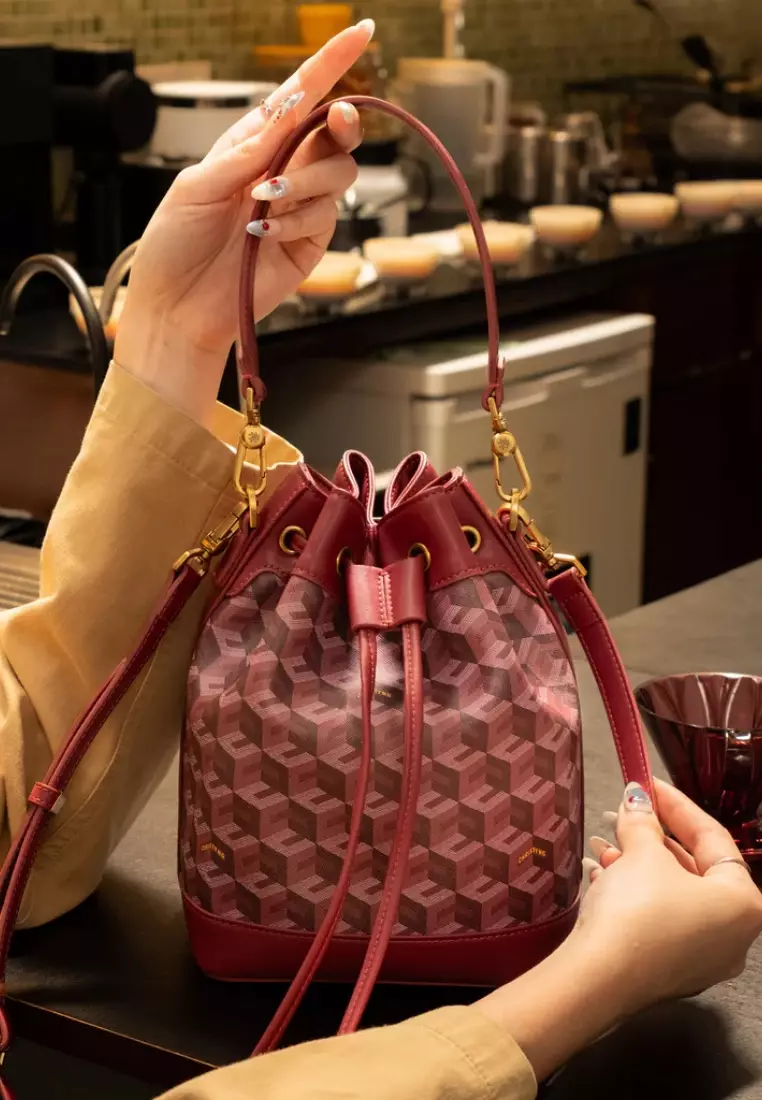 Giorgio Bucket Bag Burgundy