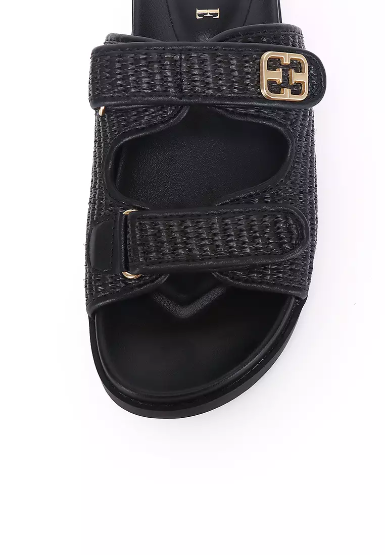 Thalia Comfy Fit Footbed Microfiber Leather Sandals Sandals