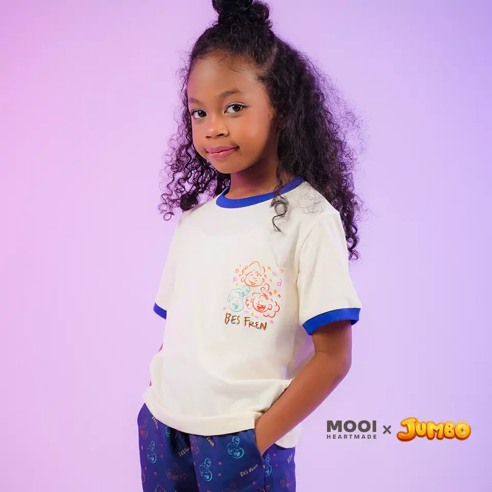 Mooi x Jumbo Setelan Anak Vintage Set - Navy