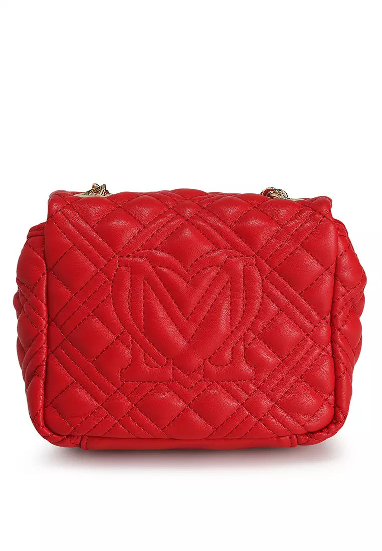 Logo Quilted Chain Crossbody Bag (tr)