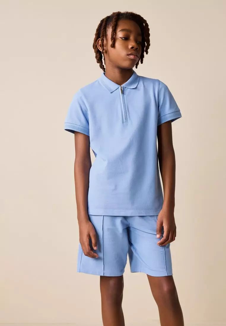 Short Sleeve Polo Shirt and Shorts Set