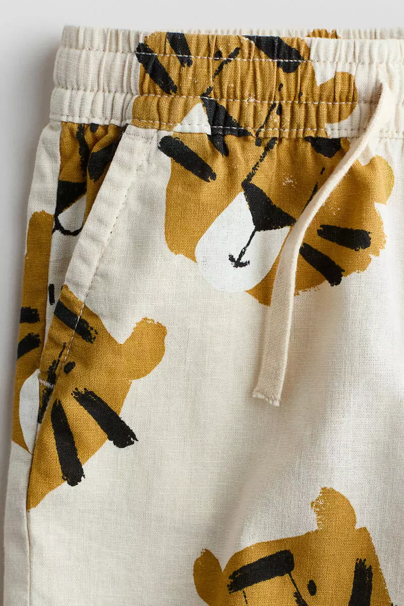 Linen-blend shorts