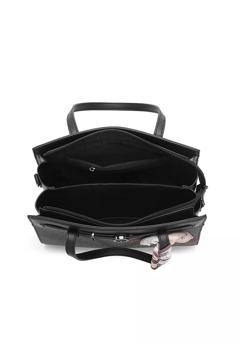 Women's Top Handle Bag / Sling Bag / Crossbody Bag / Shoulder Bag (Tas Tangan Wanita / Tas Selempang Wanita / Tas Bahu Wanita) - Hitam