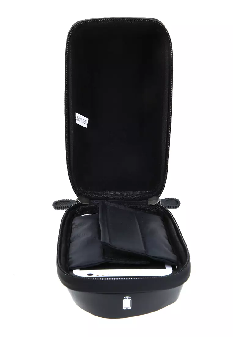 Qian Bicycle Bag Tas Sepeda Waterproof Smartphone 6.5 Inch Large Compartment Material EVA ORIGINAL - Black