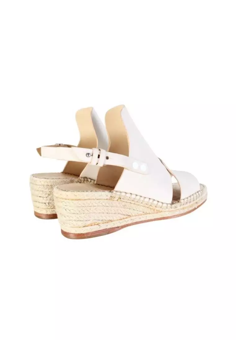 White designer wedges best sale