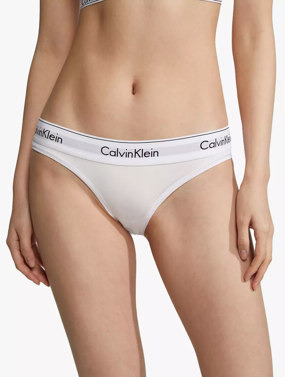 CK UNDERWEAR - MODERN COTTON BIKINI - white