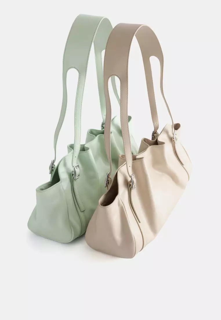 Low-Profile Leather Shoulder Bag