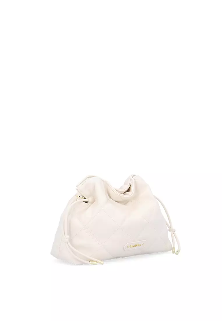 CR Abella Quilted Crossbody Bag - Nude