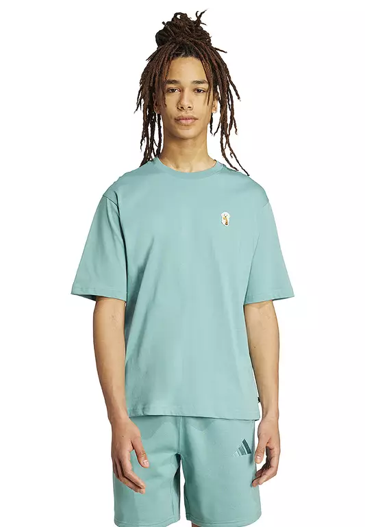 Dog Sock Patch Graphic T-Shirt