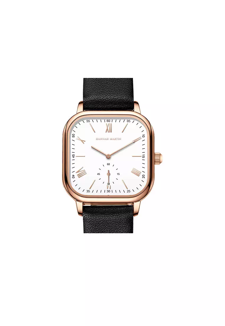 Squarov Roman Women Leather Quartz Watch