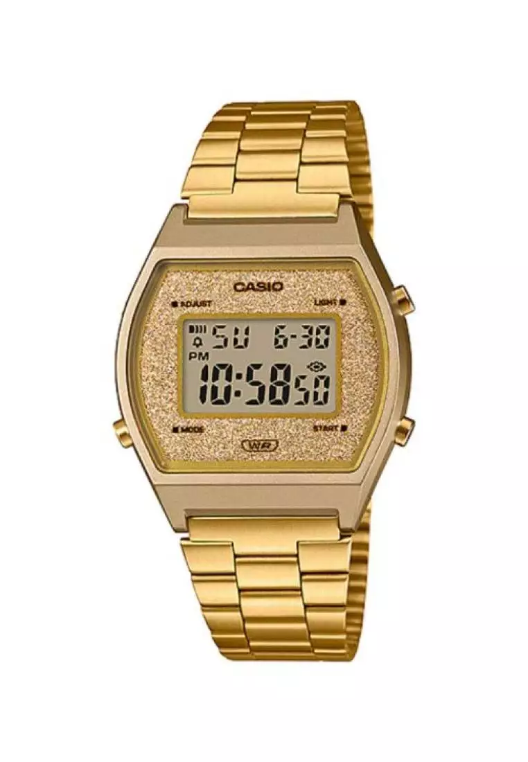 Casio Watches Casio Vintage Women S Digital Watch B Wgg Df Stainless Steel Band Gold Watch