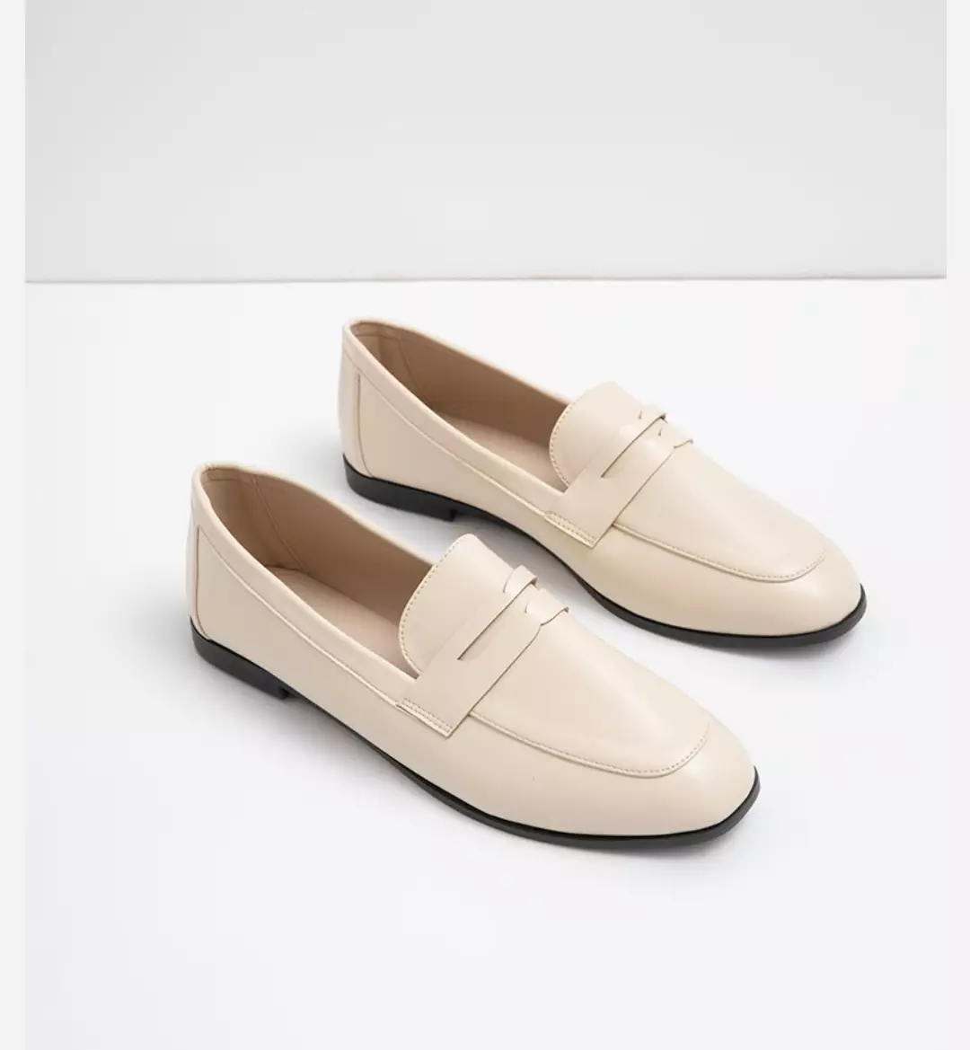 Sappun Pommier basic loafers & bloafers Ivory (2cm)
