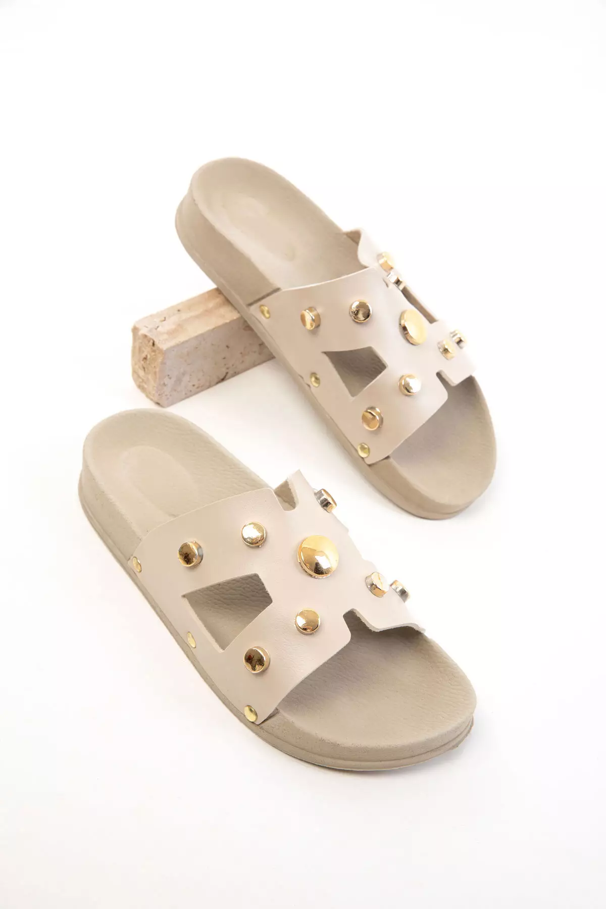 Beige Women's Slippers 20661