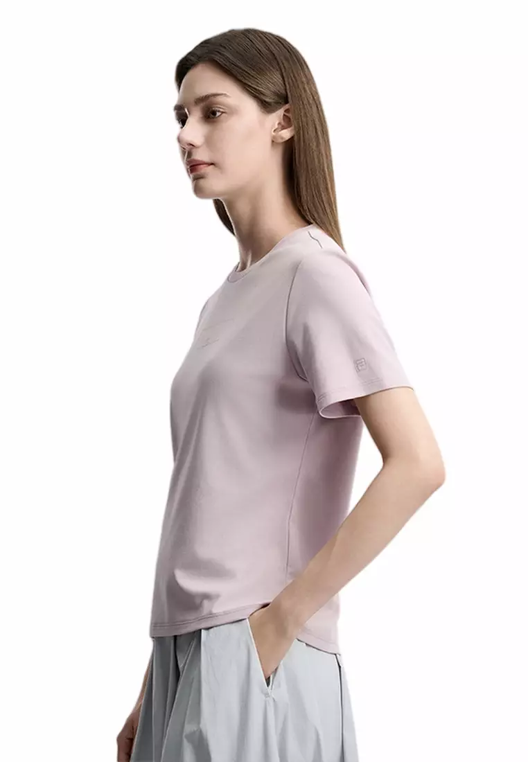 FILA CORE LIFESTYLE WHITE  Women Short Sleeves T-Shirt (Pink)