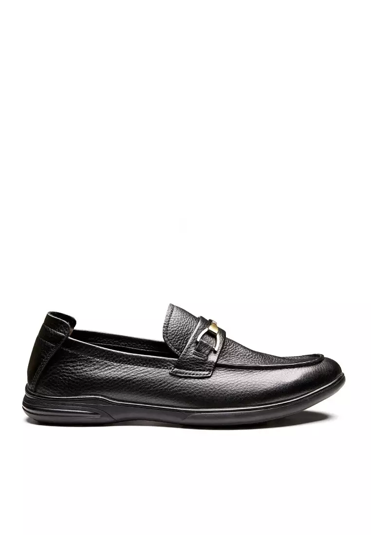 Discount on Twenty Eight Shoes  shoes - SKU: VANSA Top Layer Cowhide Buckle Slip-on Loafer VSM-C692