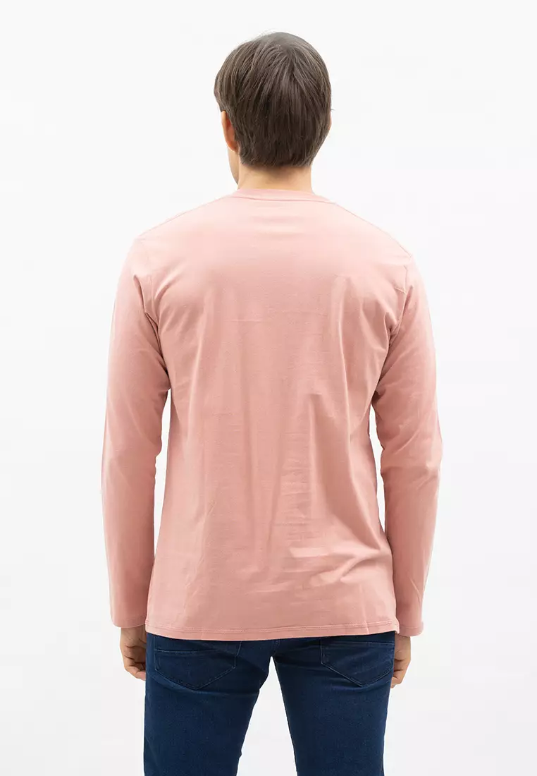 Houseofcuff Kaos Cotton Combed Lengan Panjang Pria Dusty Pink