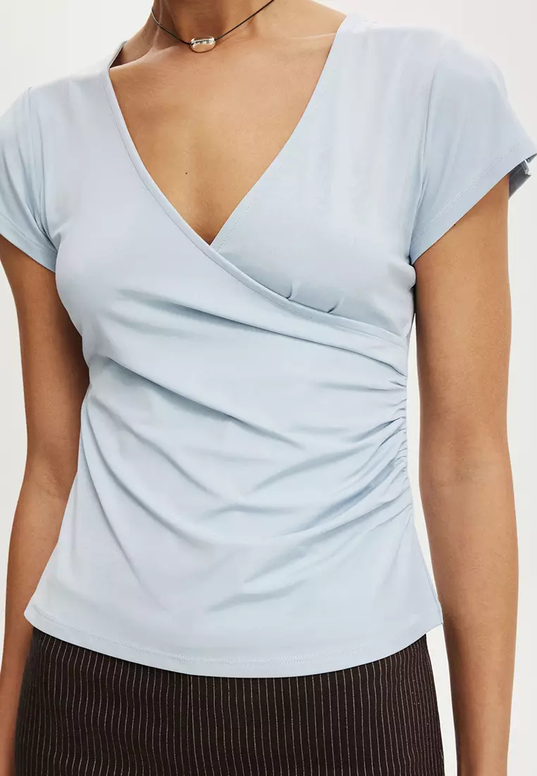 Marlo Wrap Short Sleeves Tee