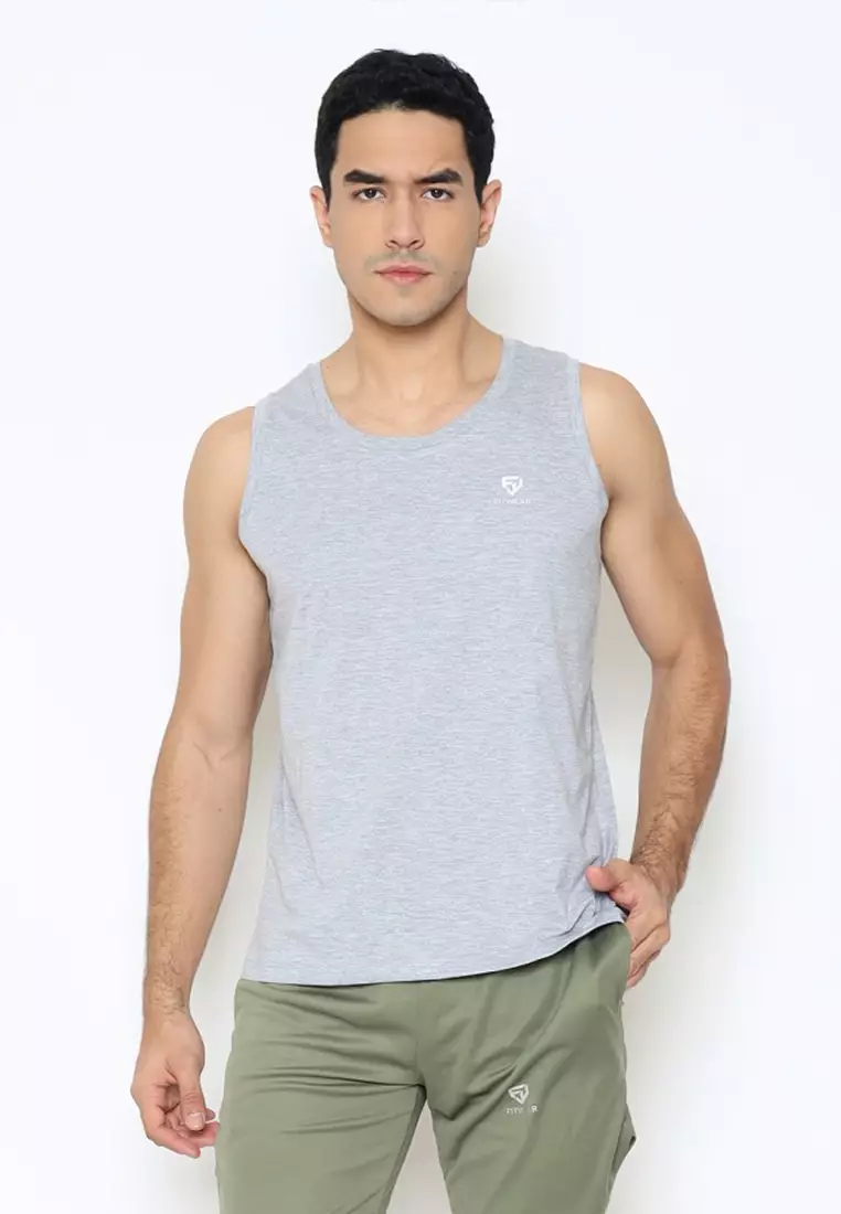 Fitwear - Muscle Tee Pria Grifton Plain  - CLOUDY GREY