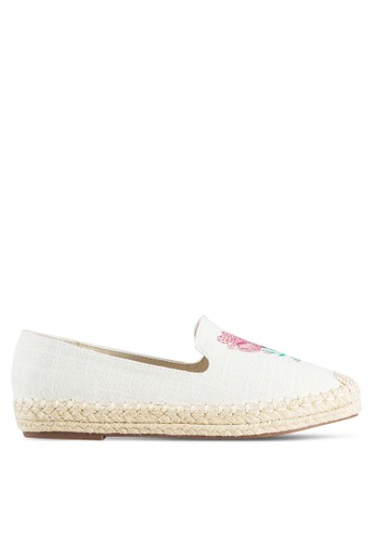 Play! Embroidered Slip On Flat Espadrilles