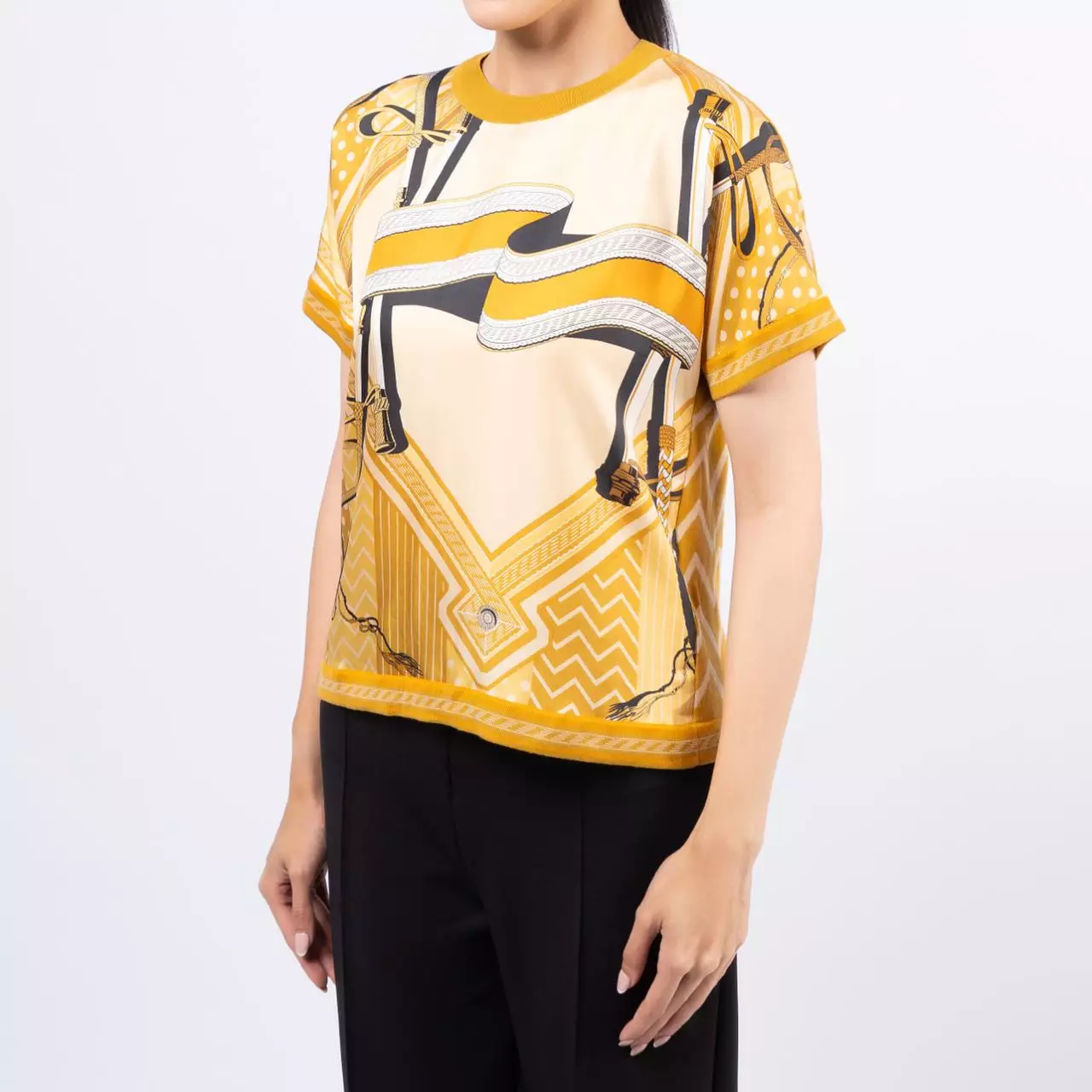 Poste Aux Lettres Short Sleeves Twillaine Sweater Jaune Laiton