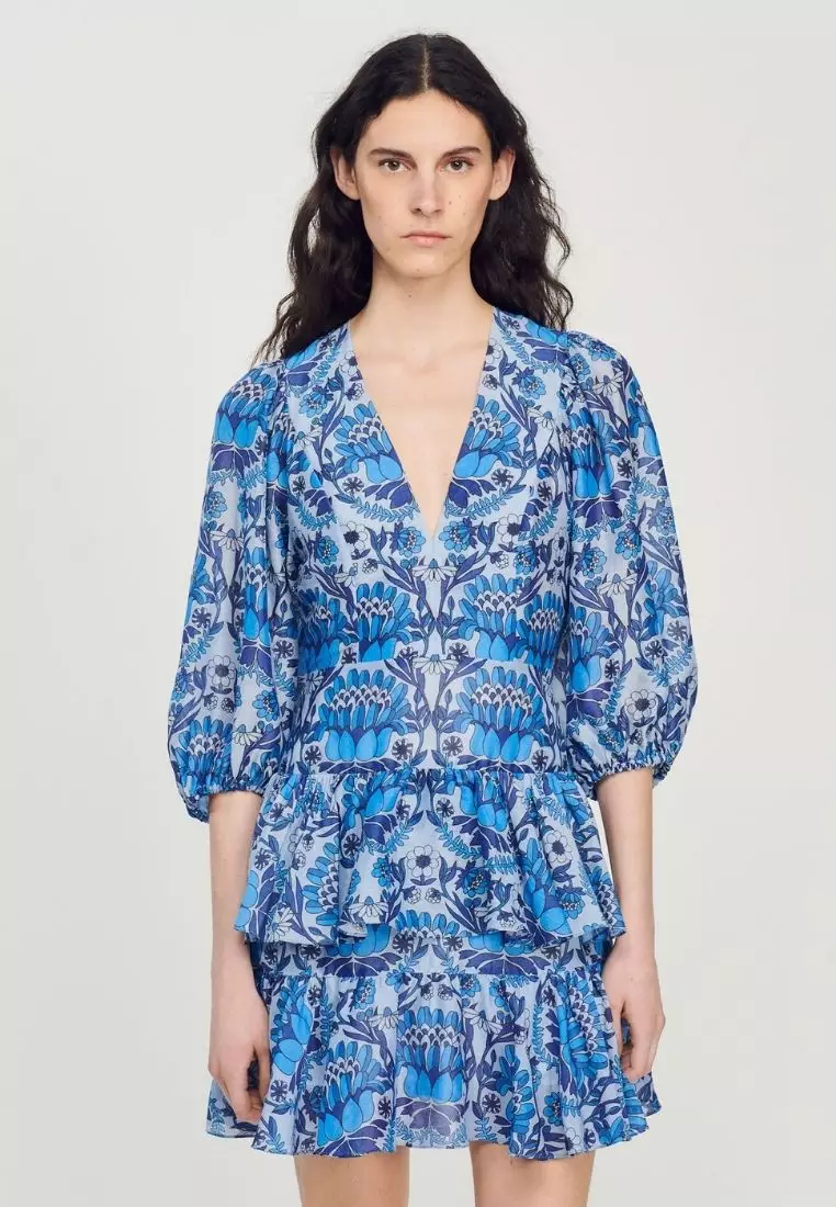 Buy Sandro Short Scarf Print Dress Online ZALORA Malaysia