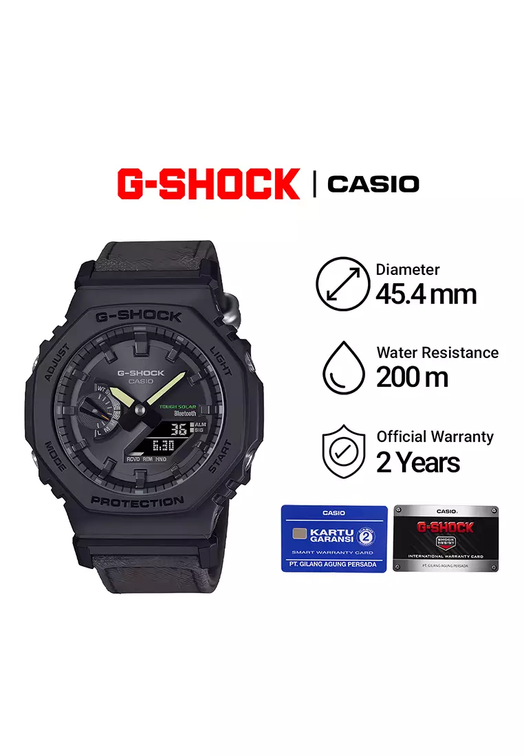 Jam Tangan Analog Digital Pria Casio G-Shock Tough Solar GA-B2100CT-1A5 - Canvas Strap