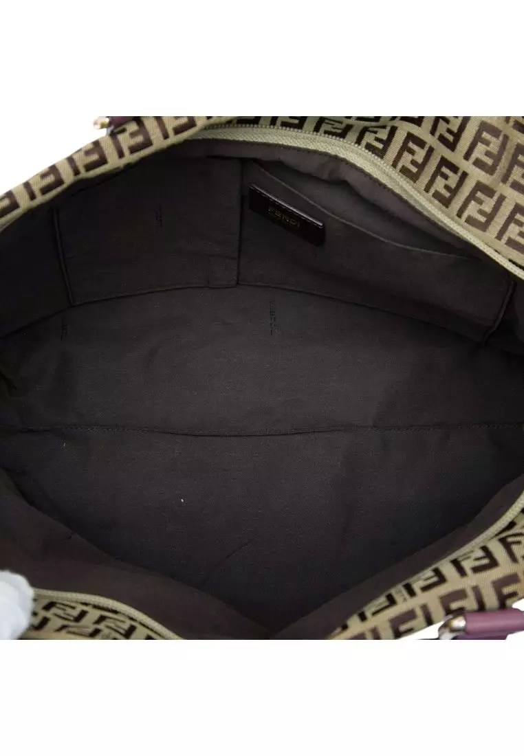 Pre-Loved Fendi Zucchino Canvas Superstar Tote