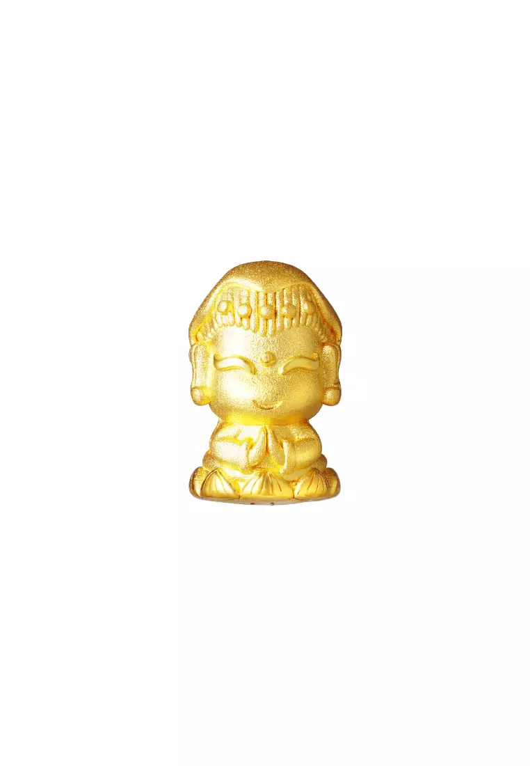 TOMEI【福气永罩】Chomel Guan Yin Charm, Yellow Gold 916