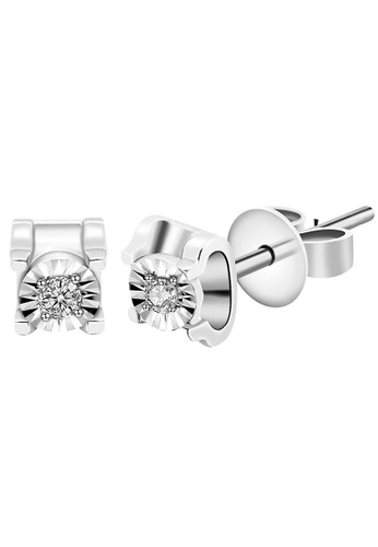 LITZ white [SPECIAL] LITZ 18K (750) White Gold Diamond Earring DE0004 2190CAC3811F91GS_1