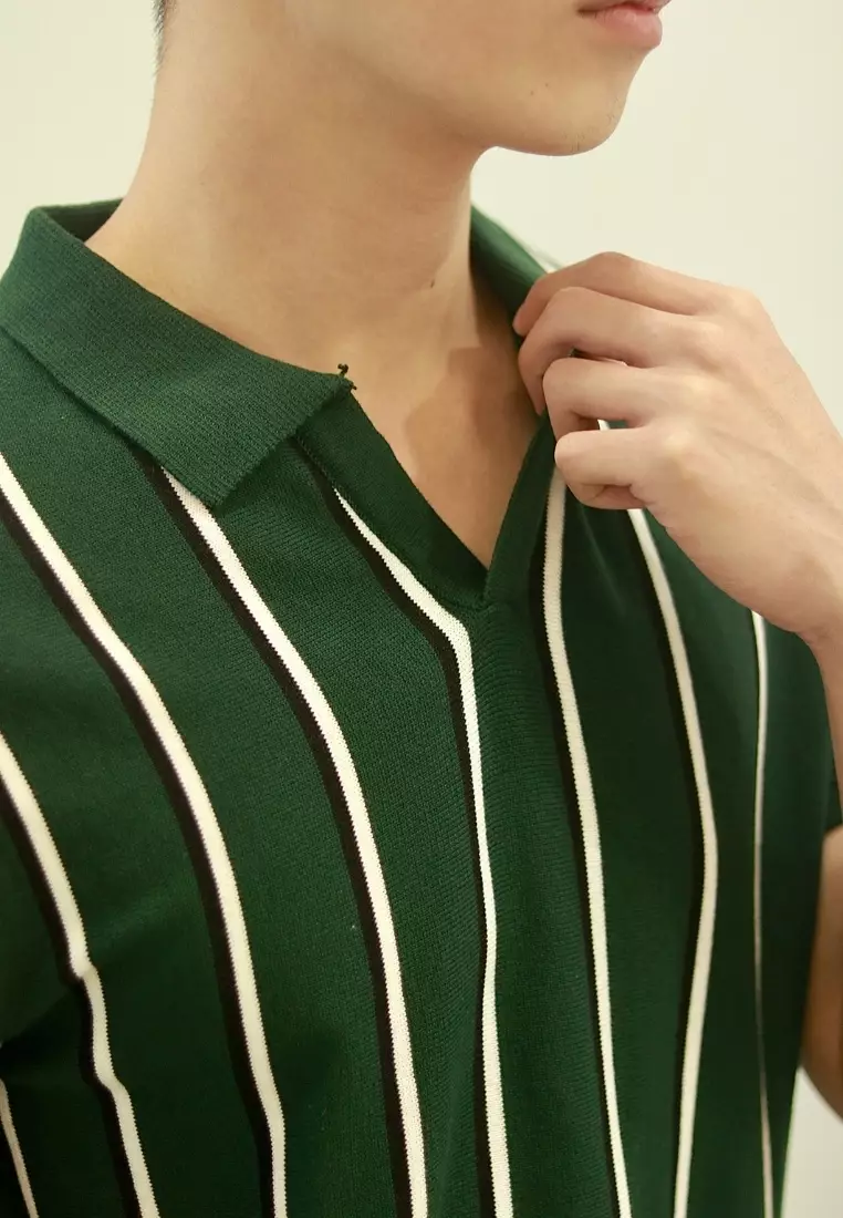 Kale PARIS Green / Polo Shirt Pria / Atasan Kaos Polo Rajut Pria / Kaos Pria / Baju Kaos Pria