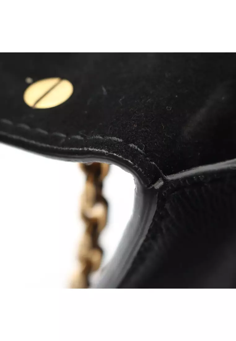 Pre-Loved Christian Dior J'ADIOR Jadior chain shoulder bag leather black