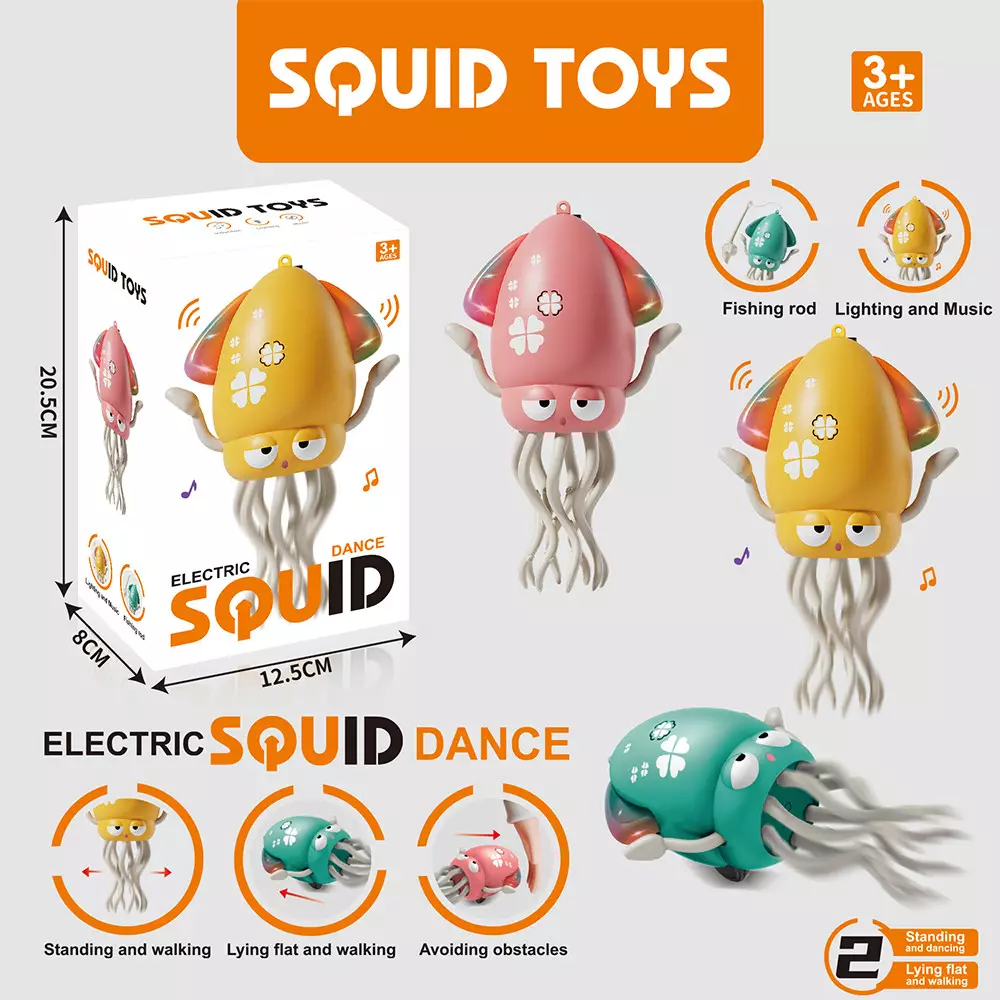 Kiddy Fun Minifigure Electric Squid Dance Light Music Random