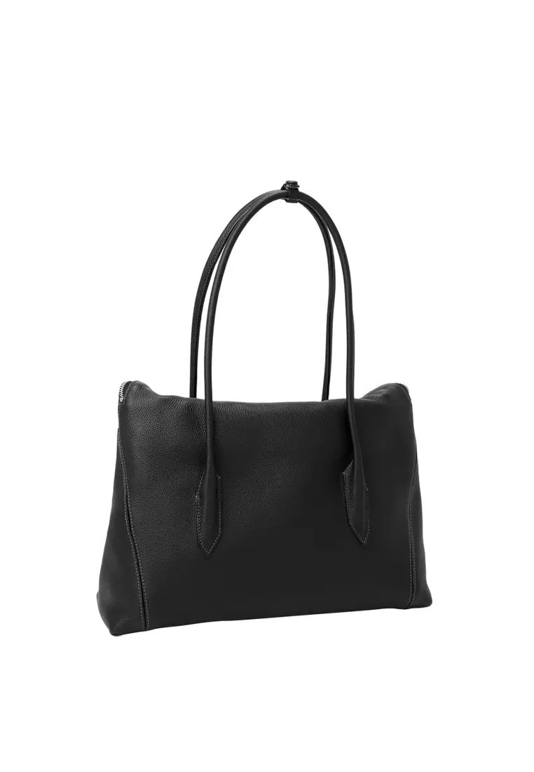Alma Fold Tote Bag Large - Black