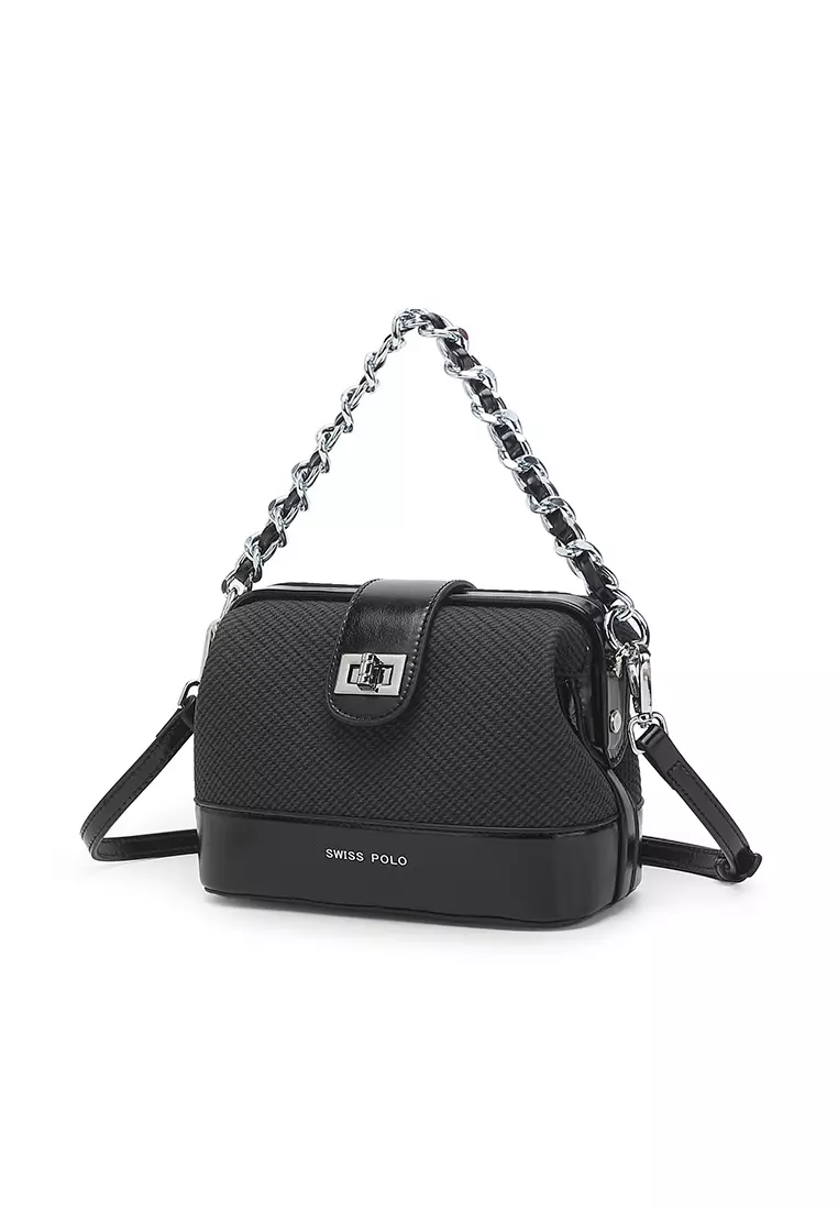 Women's Top Handle Bag / Sling Bag / Crossbody Bag / Shoulder Bag - Black
