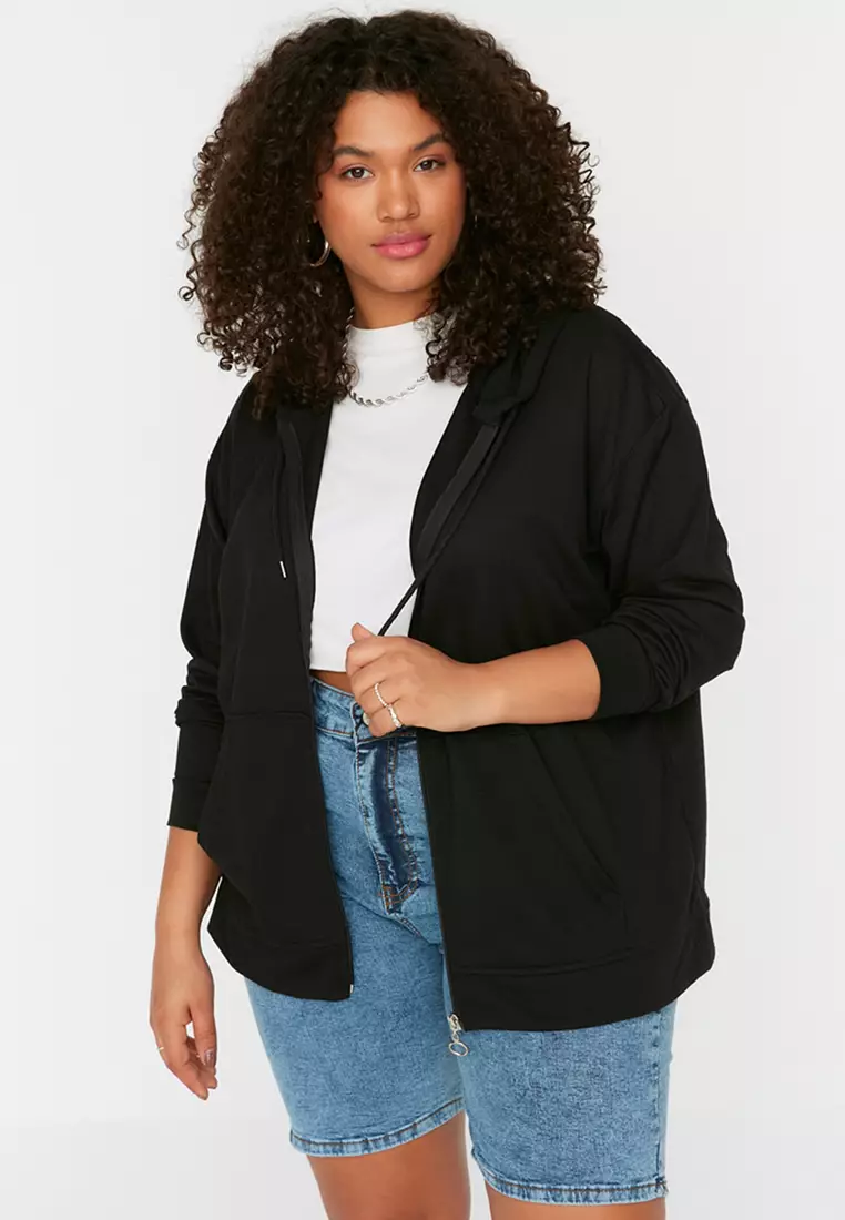 Plus Size Zip Hoodie