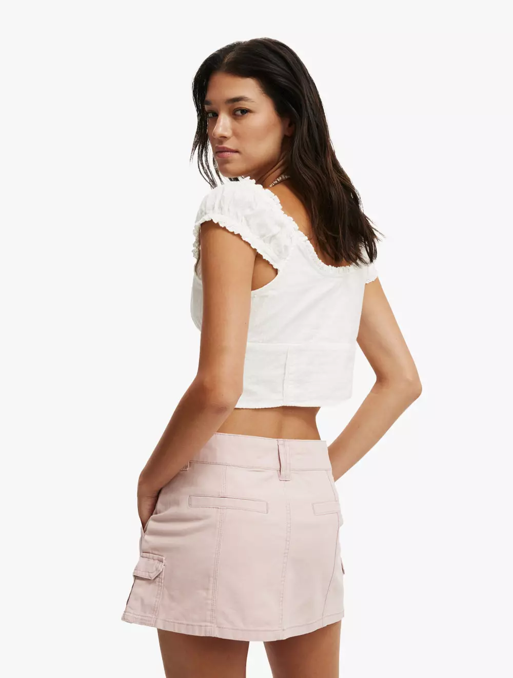 Cotton On - WOVEN SHORTS/SKIRTS - Benny Cargo Skirt - SOFT PINK