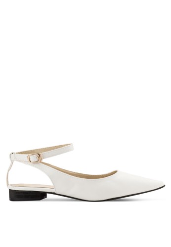 Pointed Toe Ankle Strap Flats