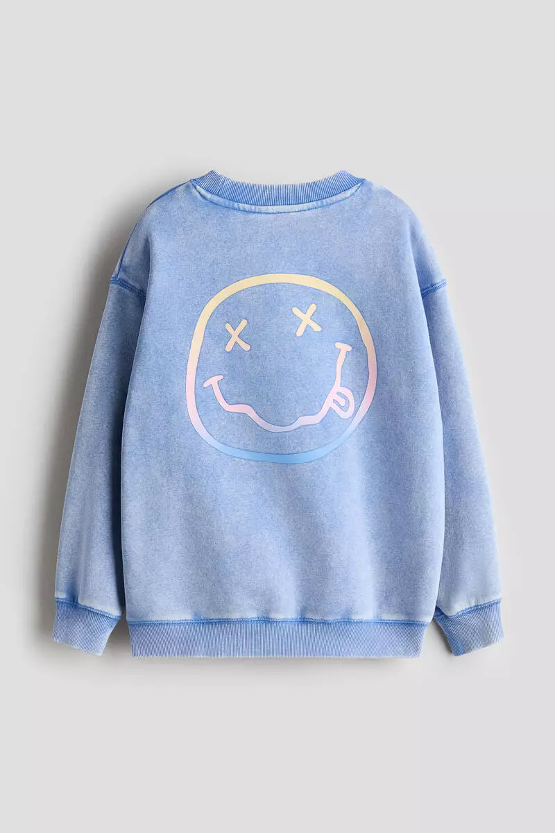 Oversized print-motif sweatshirt