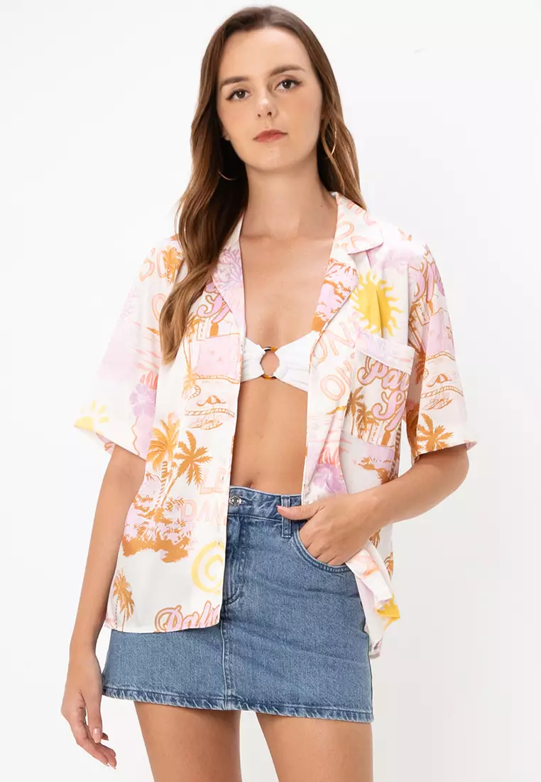Buy ASOS Design Satin Short Sleeves Shirt 2025 Online ZALORA
