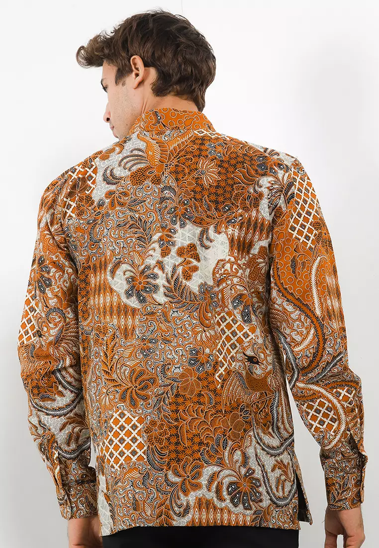 Aldi Shirt Kemeja Batik Sogan Katun Lengan Panjang