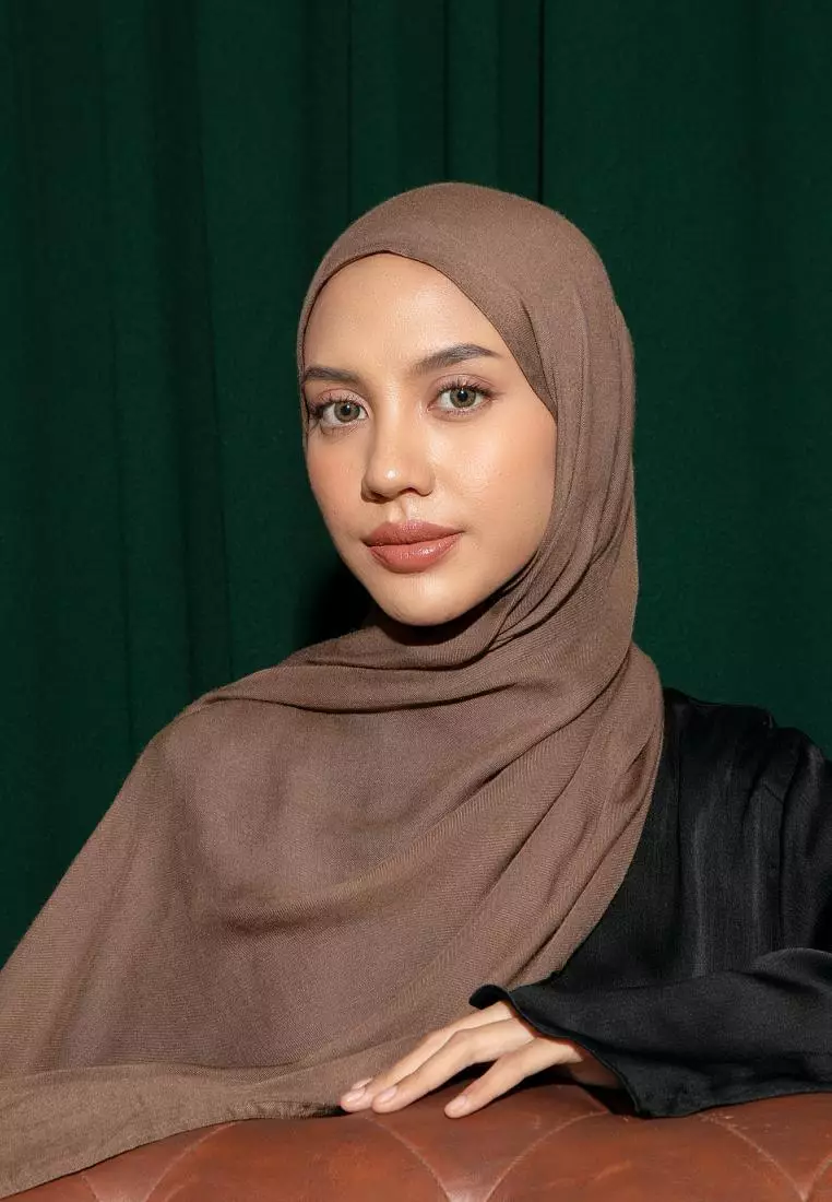 Viscose Pashmina Nour Shawl Brown Muffin NEW